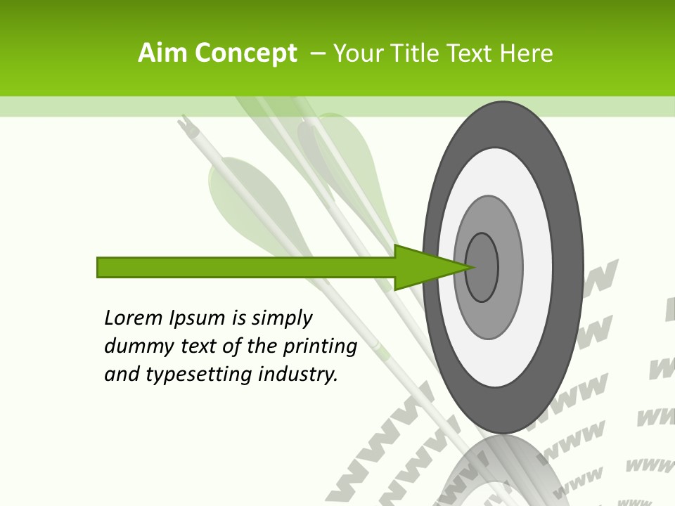 A Group Of Green Arrows On A White Background PowerPoint Template