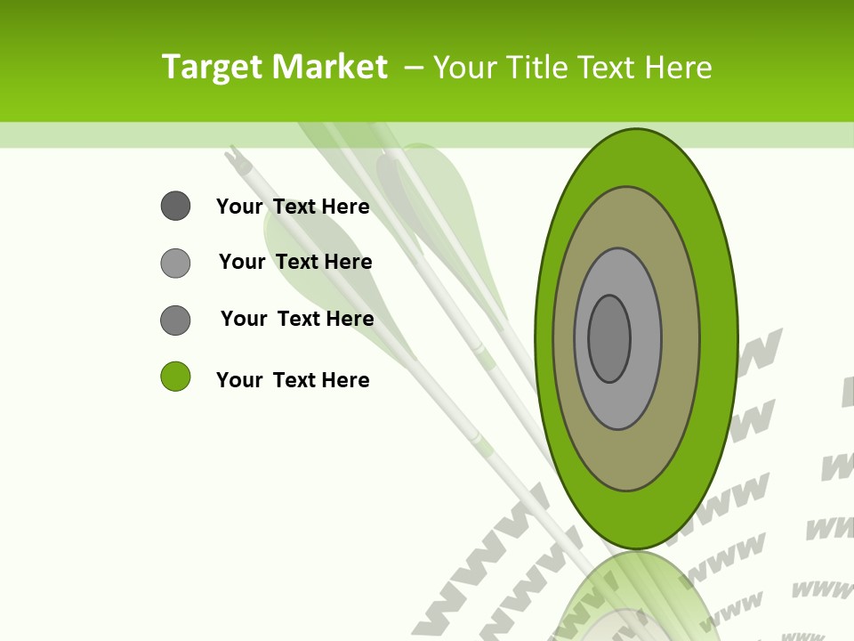A Group Of Green Arrows On A White Background PowerPoint Template