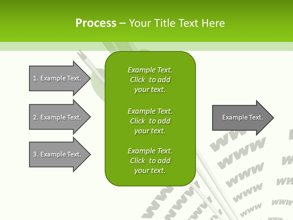 A Group Of Green Arrows On A White Background PowerPoint Template