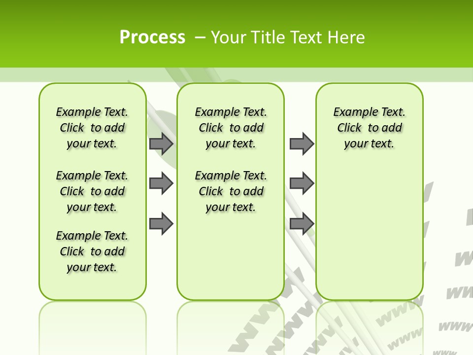 A Group Of Green Arrows On A White Background PowerPoint Template