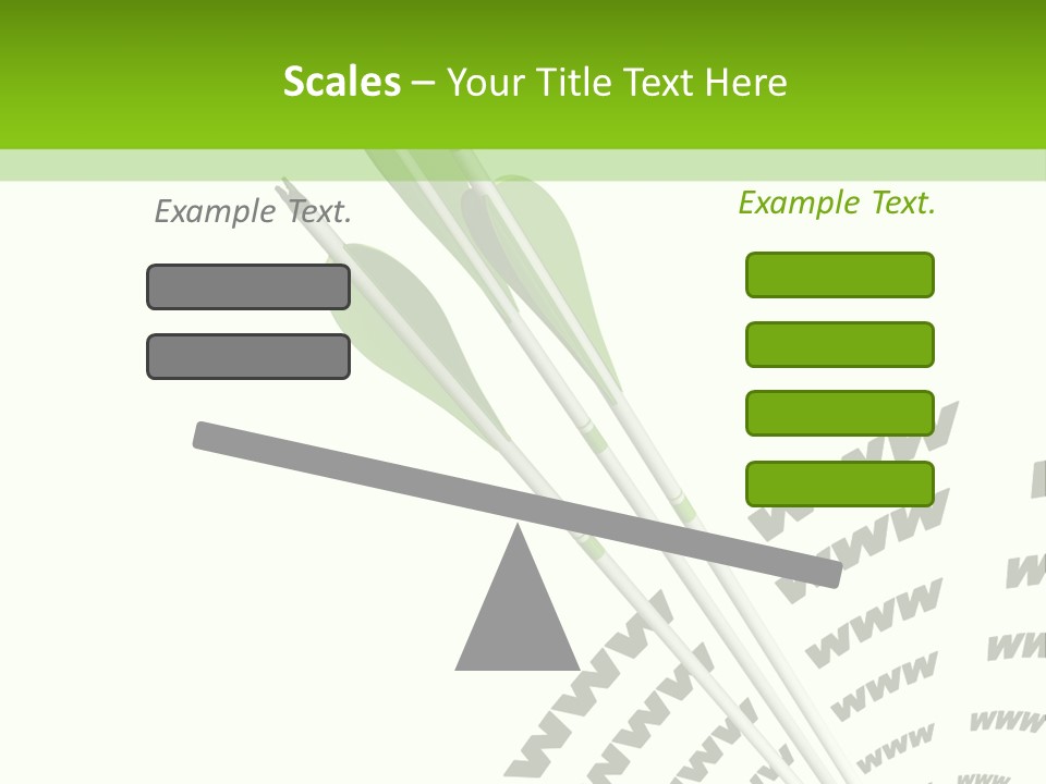 A Group Of Green Arrows On A White Background PowerPoint Template