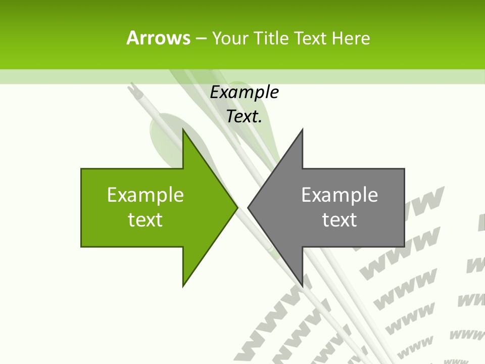 A Group Of Green Arrows On A White Background PowerPoint Template