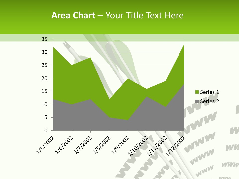A Group Of Green Arrows On A White Background PowerPoint Template