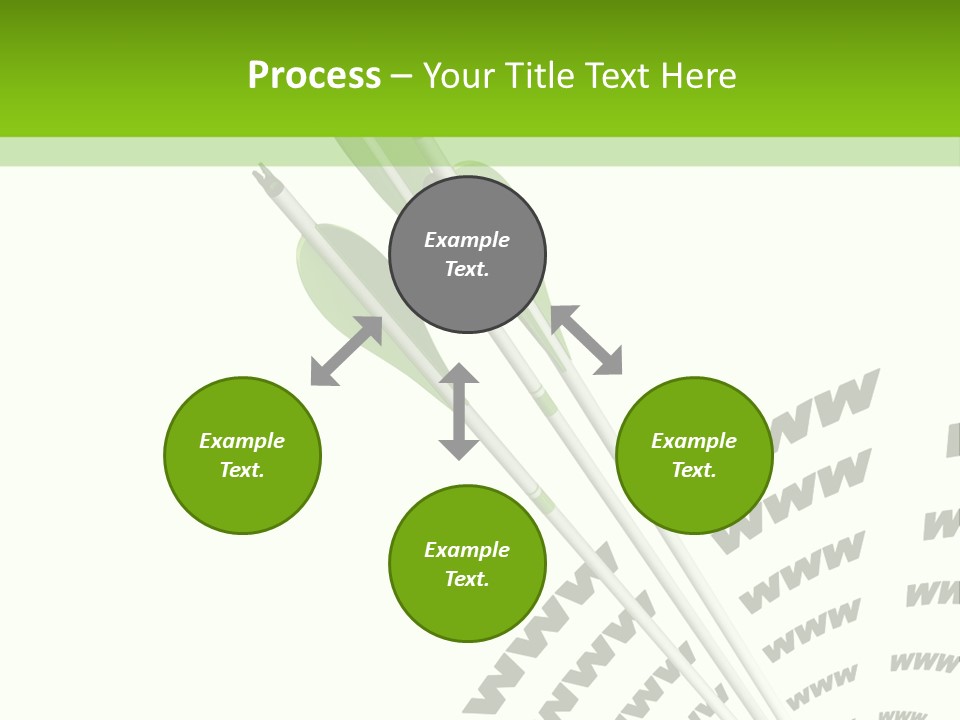 A Group Of Green Arrows On A White Background PowerPoint Template