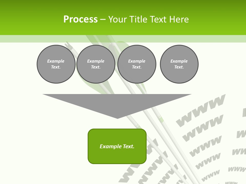 A Group Of Green Arrows On A White Background PowerPoint Template