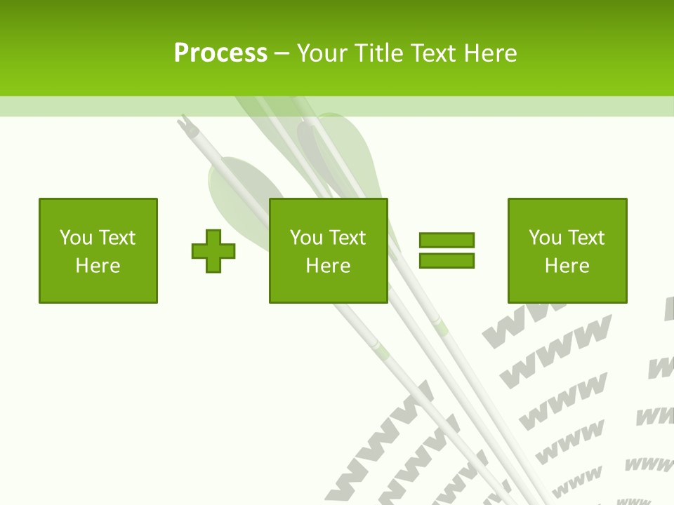 A Group Of Green Arrows On A White Background PowerPoint Template