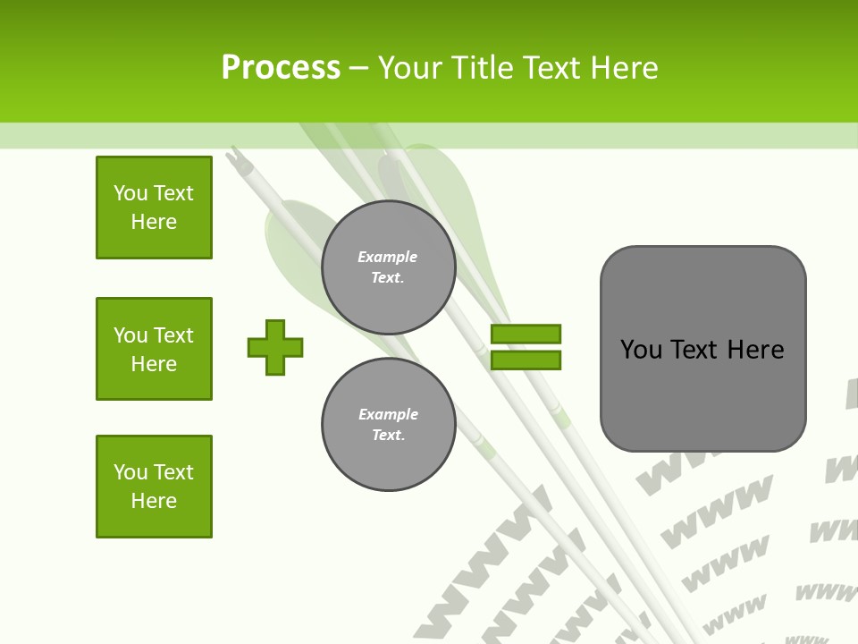 A Group Of Green Arrows On A White Background PowerPoint Template