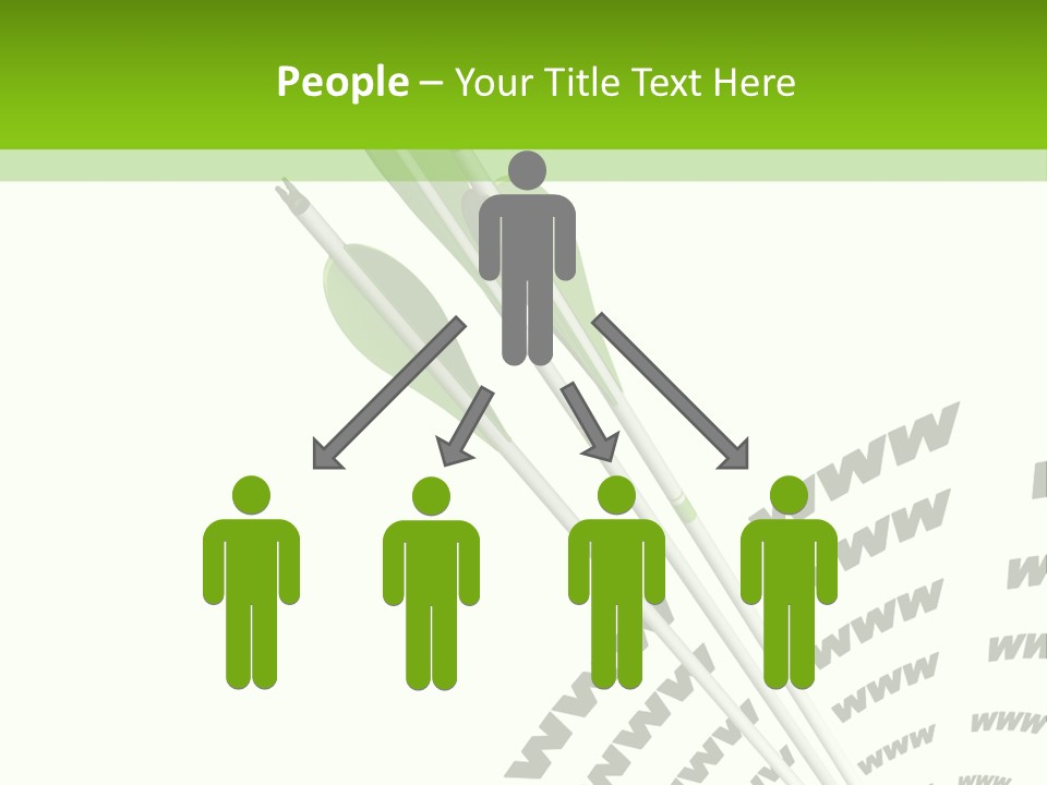 A Group Of Green Arrows On A White Background PowerPoint Template