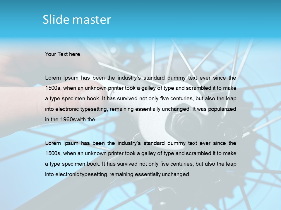 Wrench Hand Biker PowerPoint Template