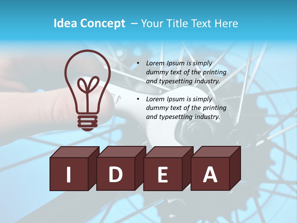 Wrench Hand Biker PowerPoint Template