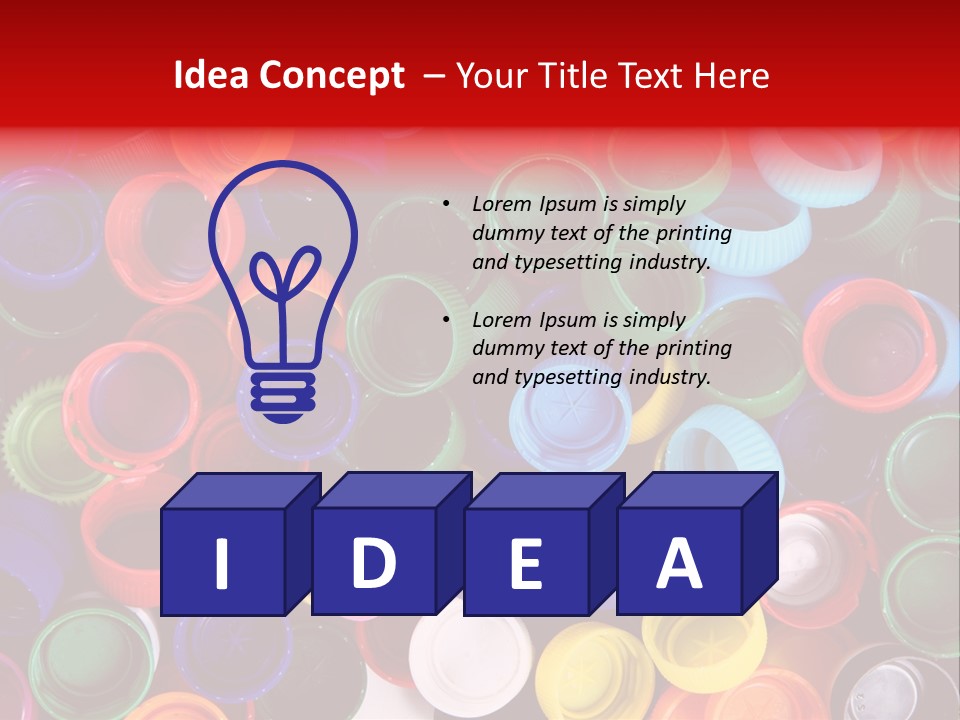 Reuse Bottle Mosaic PowerPoint Template