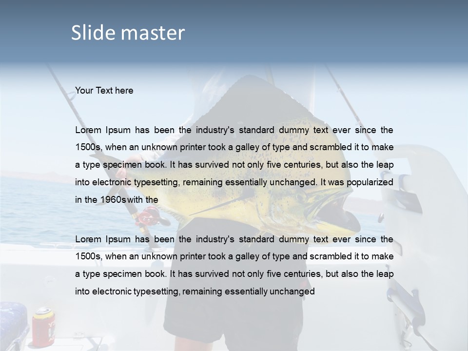 Colorful Fish Dolphin Fish Ocean Fishing PowerPoint Template