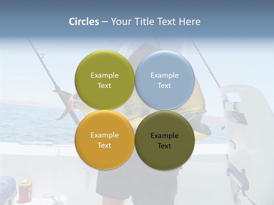 Colorful Fish Dolphin Fish Ocean Fishing PowerPoint Template