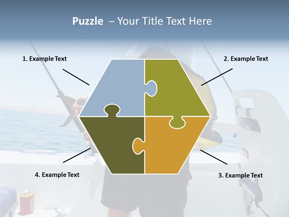 Colorful Fish Dolphin Fish Ocean Fishing PowerPoint Template