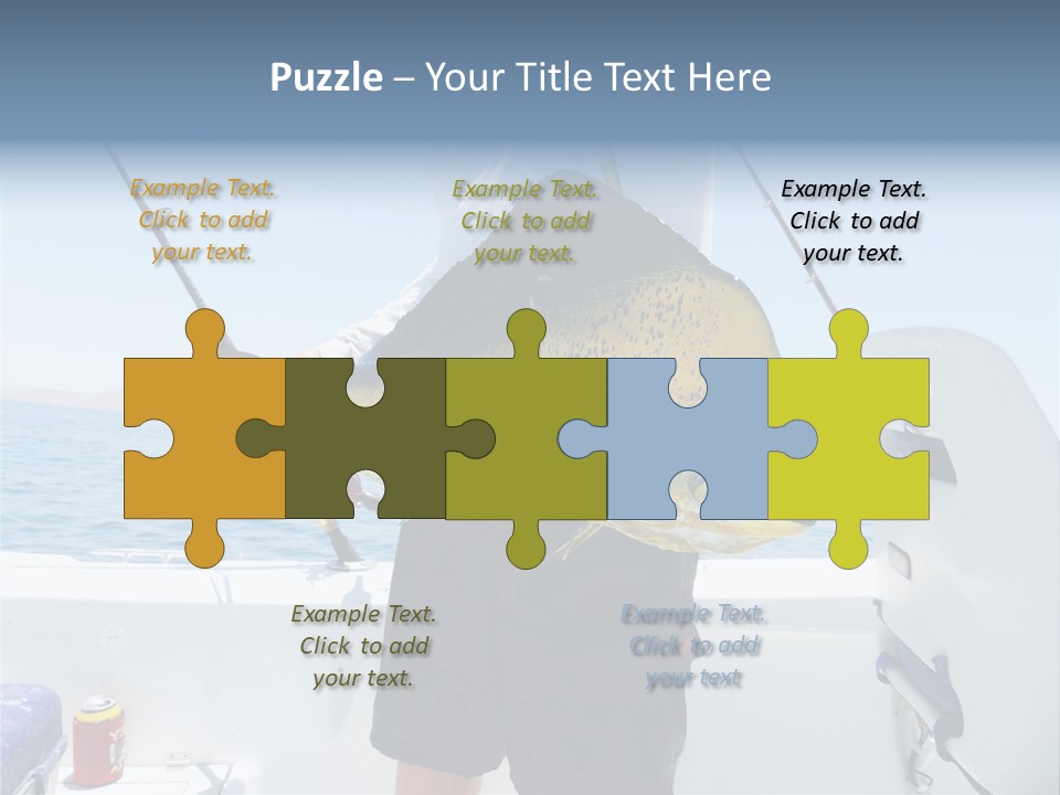 Colorful Fish Dolphin Fish Ocean Fishing PowerPoint Template