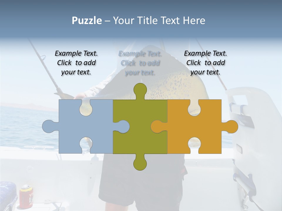 Colorful Fish Dolphin Fish Ocean Fishing PowerPoint Template