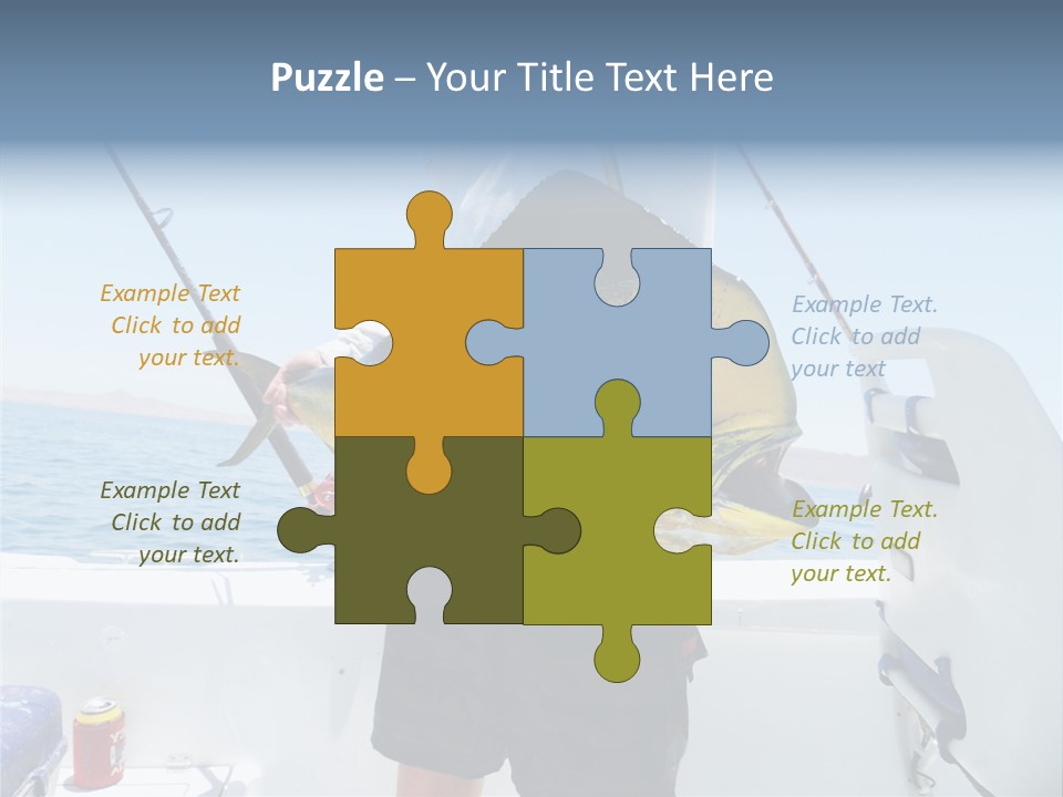 Colorful Fish Dolphin Fish Ocean Fishing PowerPoint Template