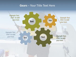 Colorful Fish Dolphin Fish Ocean Fishing PowerPoint Template