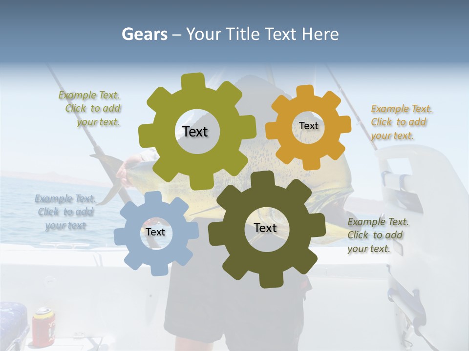 Colorful Fish Dolphin Fish Ocean Fishing PowerPoint Template