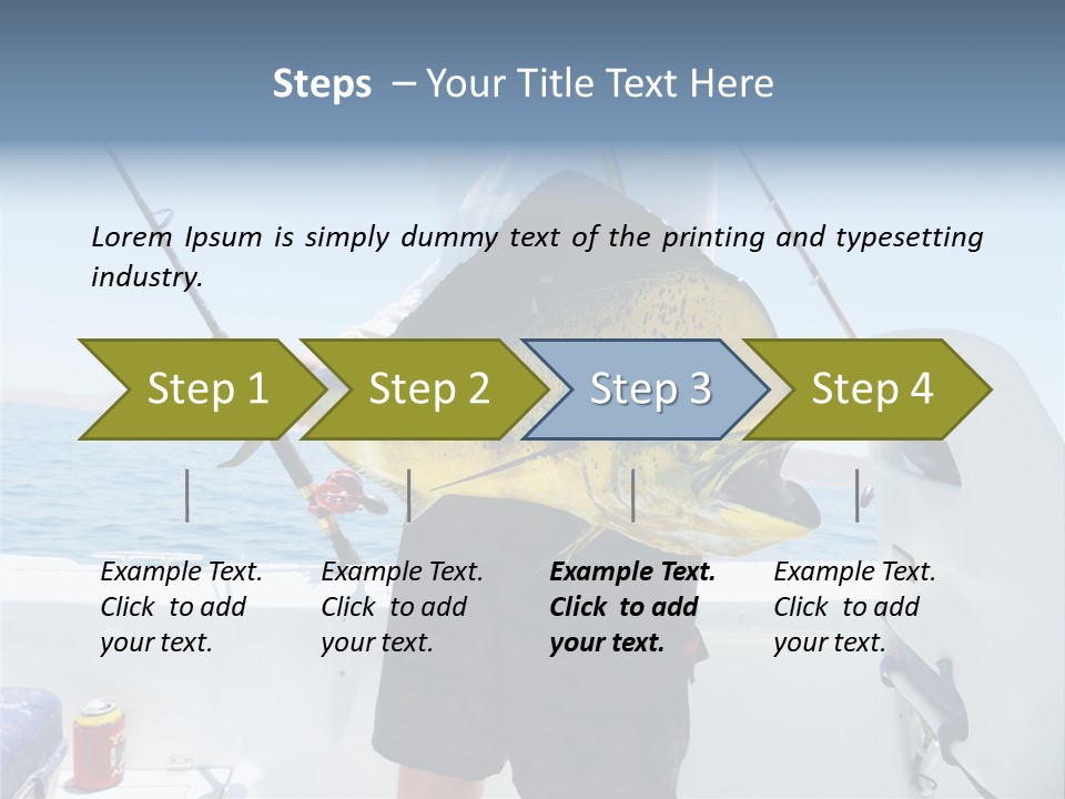 Colorful Fish Dolphin Fish Ocean Fishing PowerPoint Template