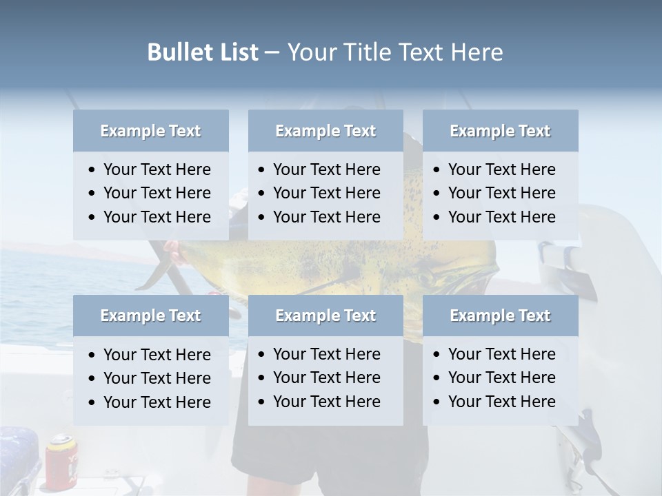 Colorful Fish Dolphin Fish Ocean Fishing PowerPoint Template