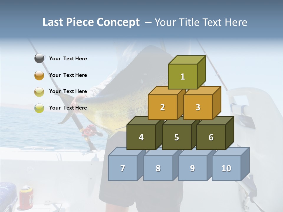 Colorful Fish Dolphin Fish Ocean Fishing PowerPoint Template