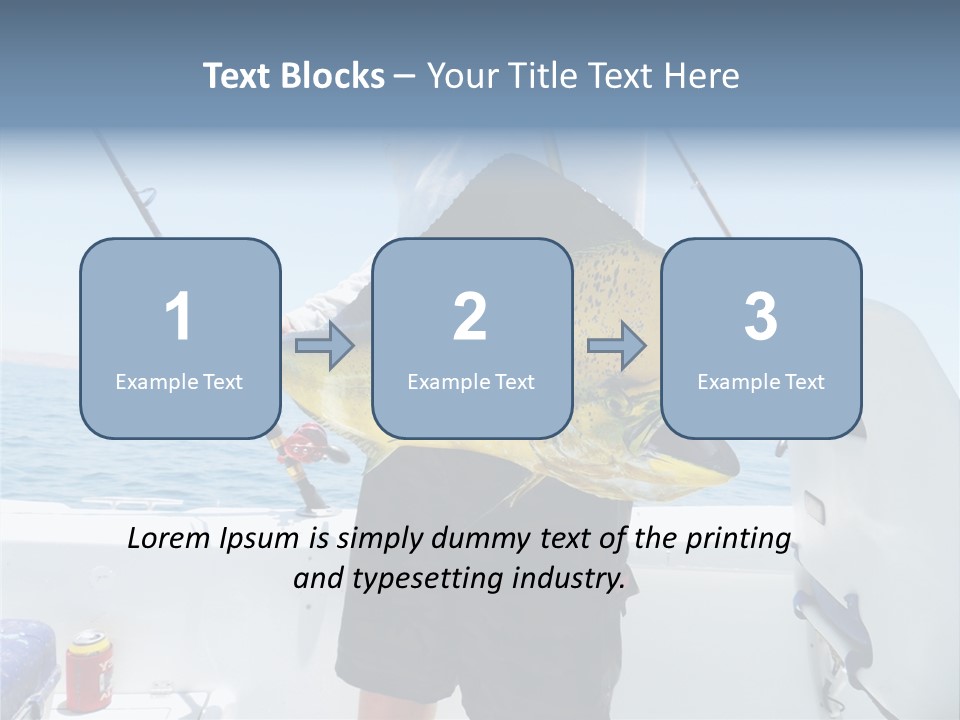 Colorful Fish Dolphin Fish Ocean Fishing PowerPoint Template