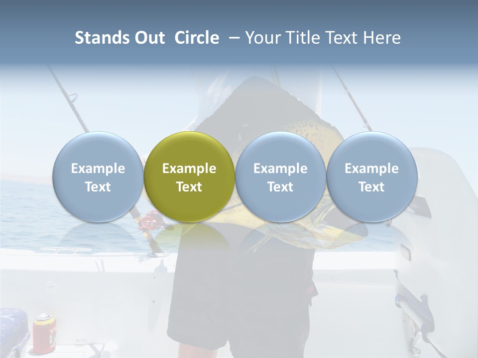 Colorful Fish Dolphin Fish Ocean Fishing PowerPoint Template