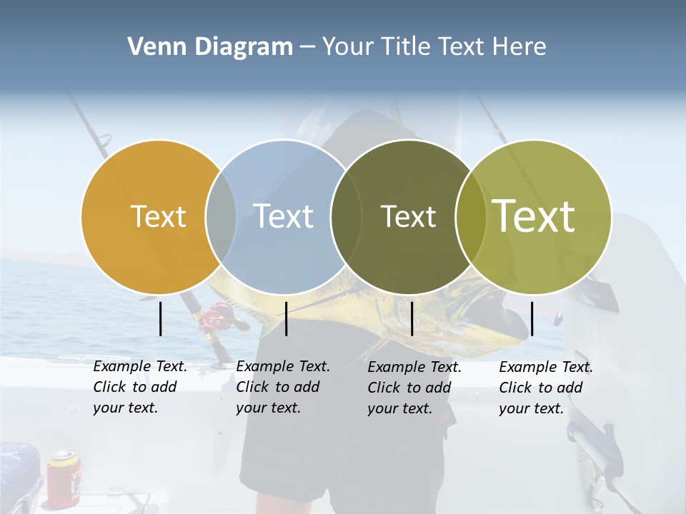 Colorful Fish Dolphin Fish Ocean Fishing PowerPoint Template