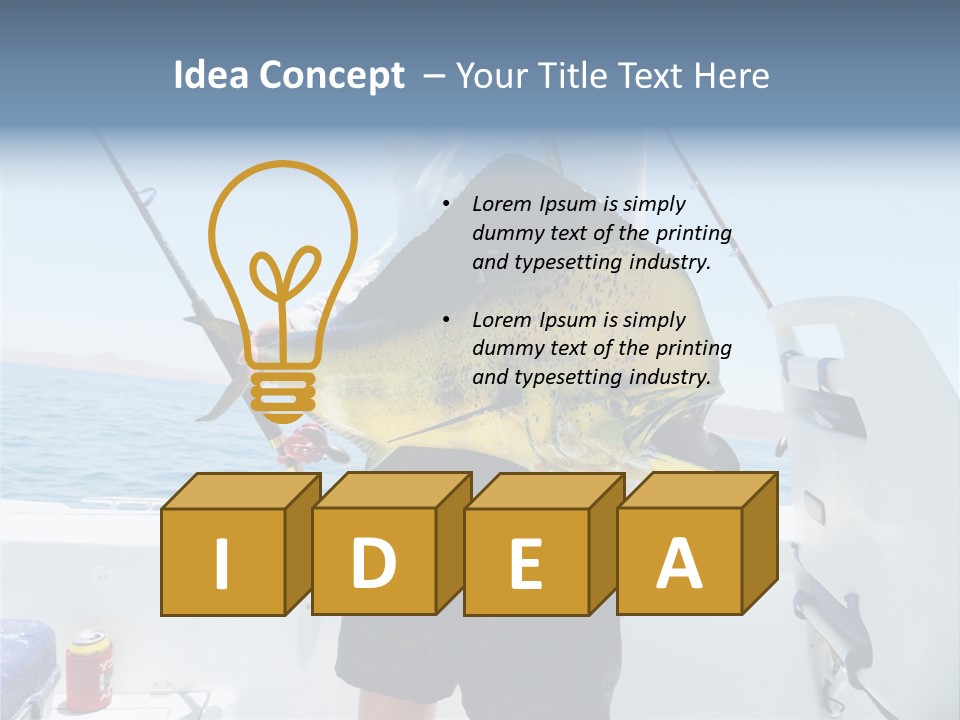 Colorful Fish Dolphin Fish Ocean Fishing PowerPoint Template