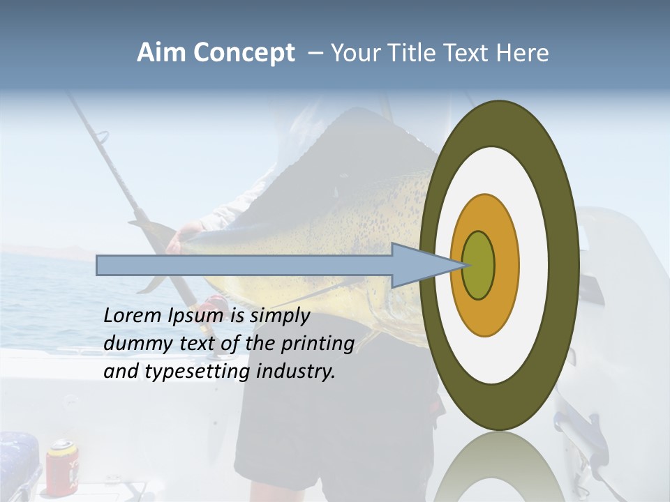 Colorful Fish Dolphin Fish Ocean Fishing PowerPoint Template