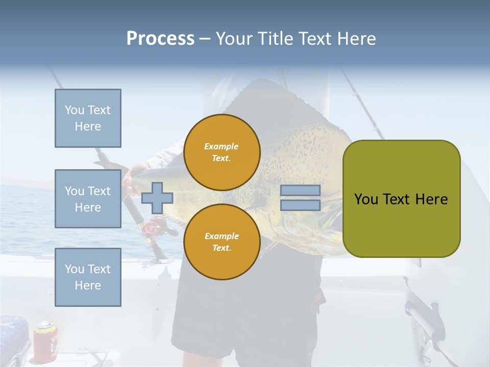Colorful Fish Dolphin Fish Ocean Fishing PowerPoint Template
