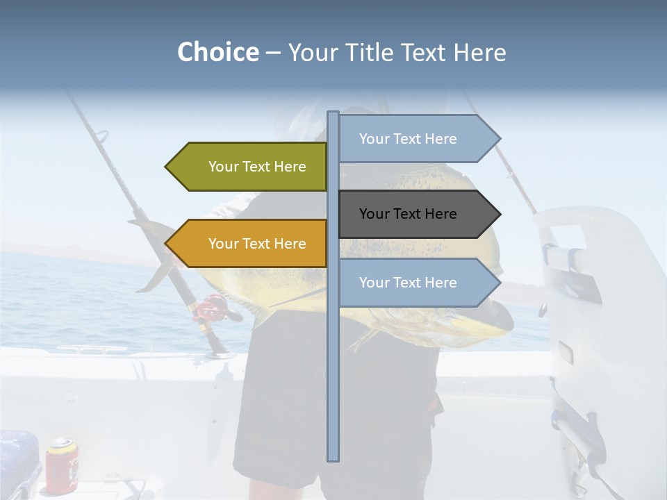 Colorful Fish Dolphin Fish Ocean Fishing PowerPoint Template