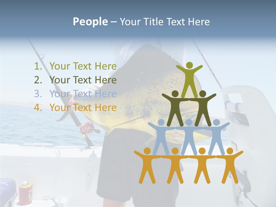 Colorful Fish Dolphin Fish Ocean Fishing PowerPoint Template