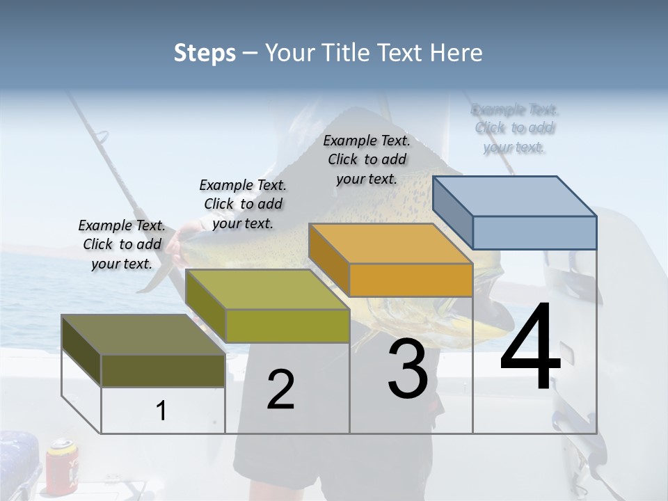 Colorful Fish Dolphin Fish Ocean Fishing PowerPoint Template