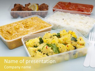 Aloo Saag Bhaji Colour PowerPoint Template