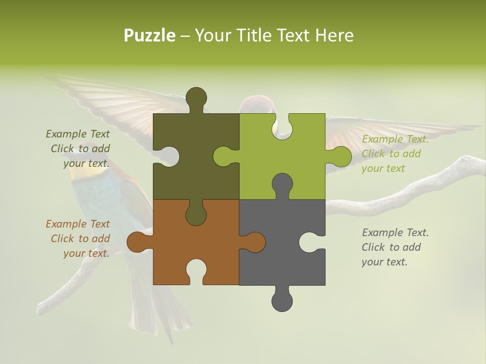 A Couple Of Birds Sitting On Top Of A Tree Branch PowerPoint Template