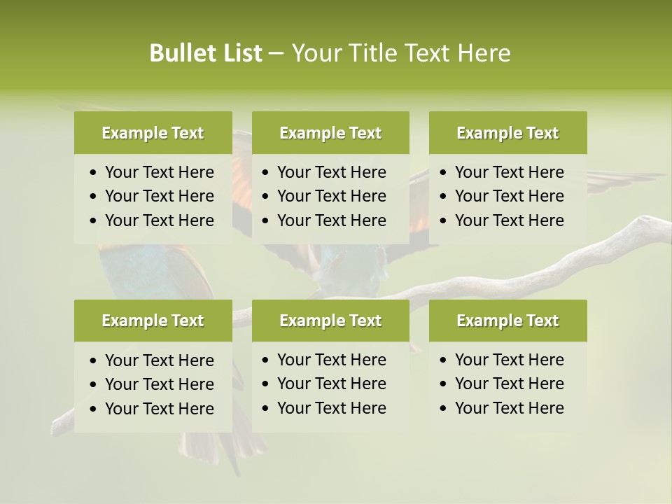 A Couple Of Birds Sitting On Top Of A Tree Branch PowerPoint Template