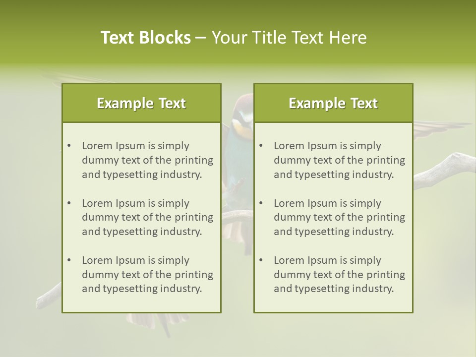 A Couple Of Birds Sitting On Top Of A Tree Branch PowerPoint Template