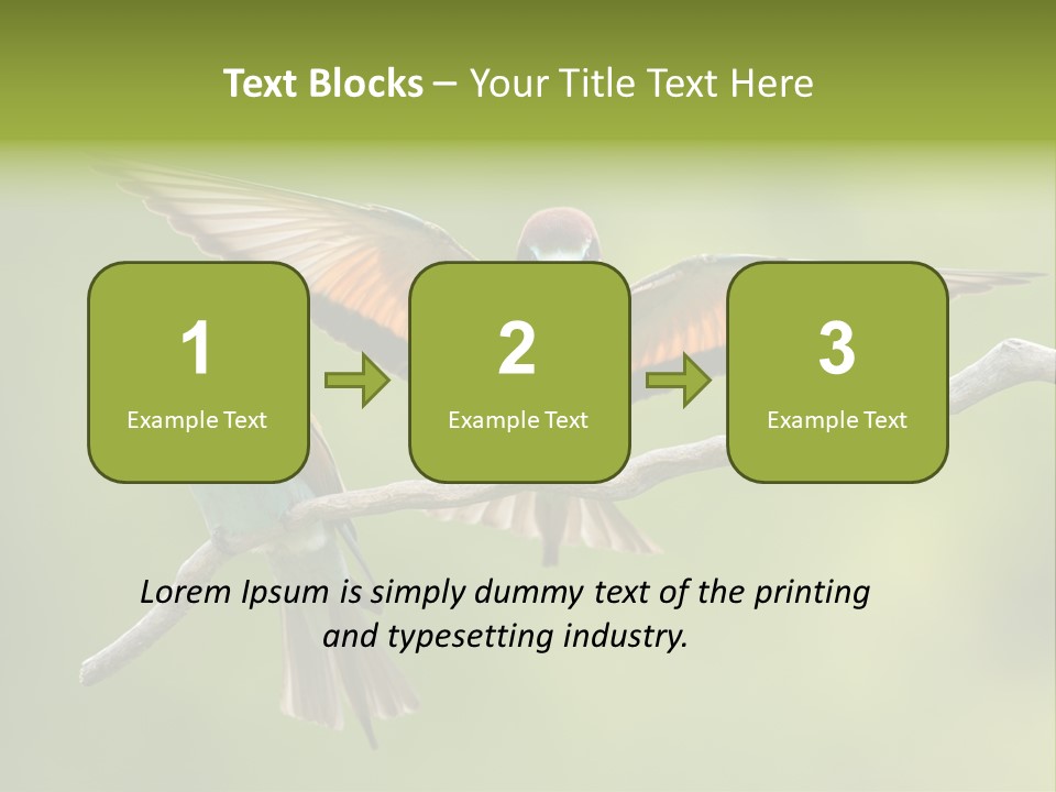 A Couple Of Birds Sitting On Top Of A Tree Branch PowerPoint Template