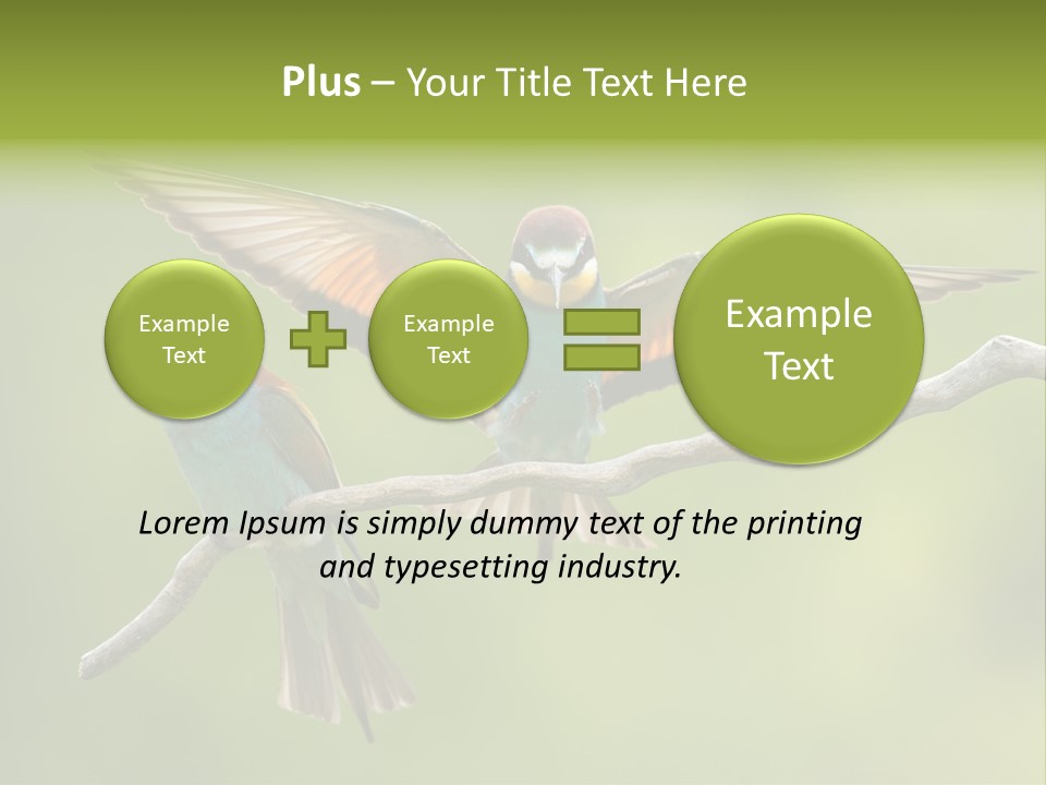 A Couple Of Birds Sitting On Top Of A Tree Branch PowerPoint Template