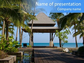 Honeymoon Sunny Paradise PowerPoint Template