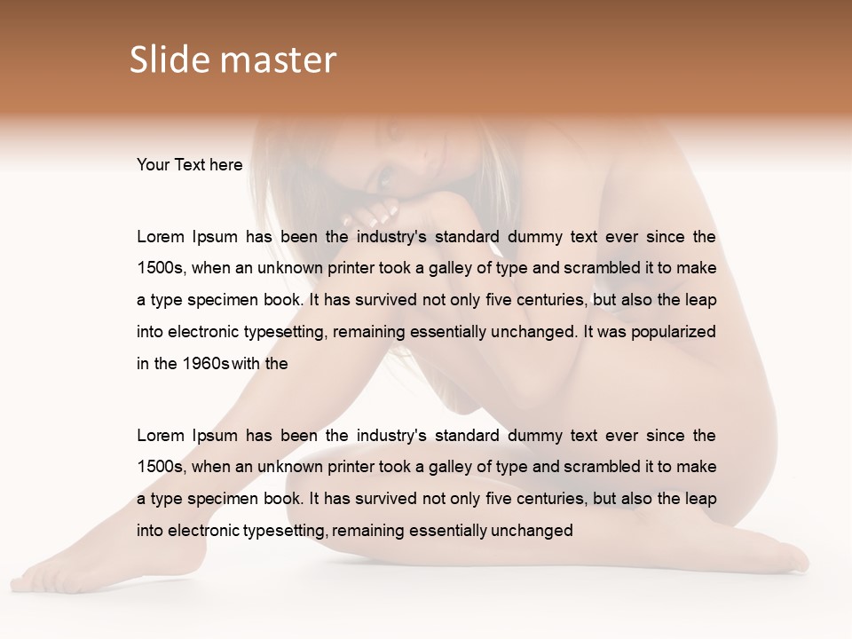 A Nude Woman Is Posing For A Picture PowerPoint Template