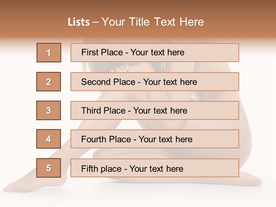A Nude Woman Is Posing For A Picture PowerPoint Template