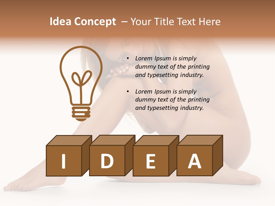 A Nude Woman Is Posing For A Picture PowerPoint Template