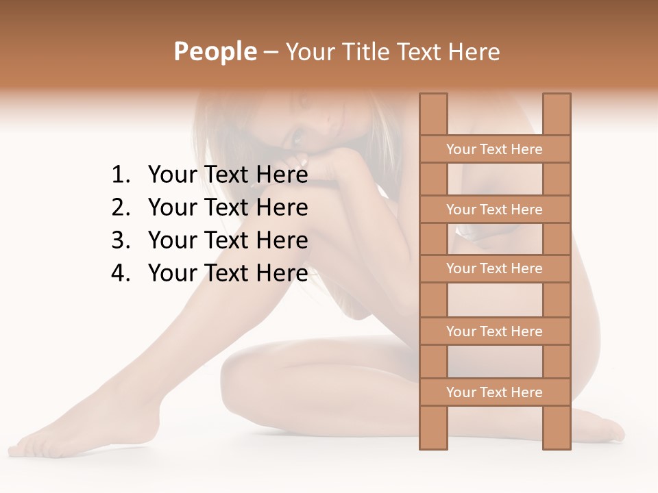 A Nude Woman Is Posing For A Picture PowerPoint Template