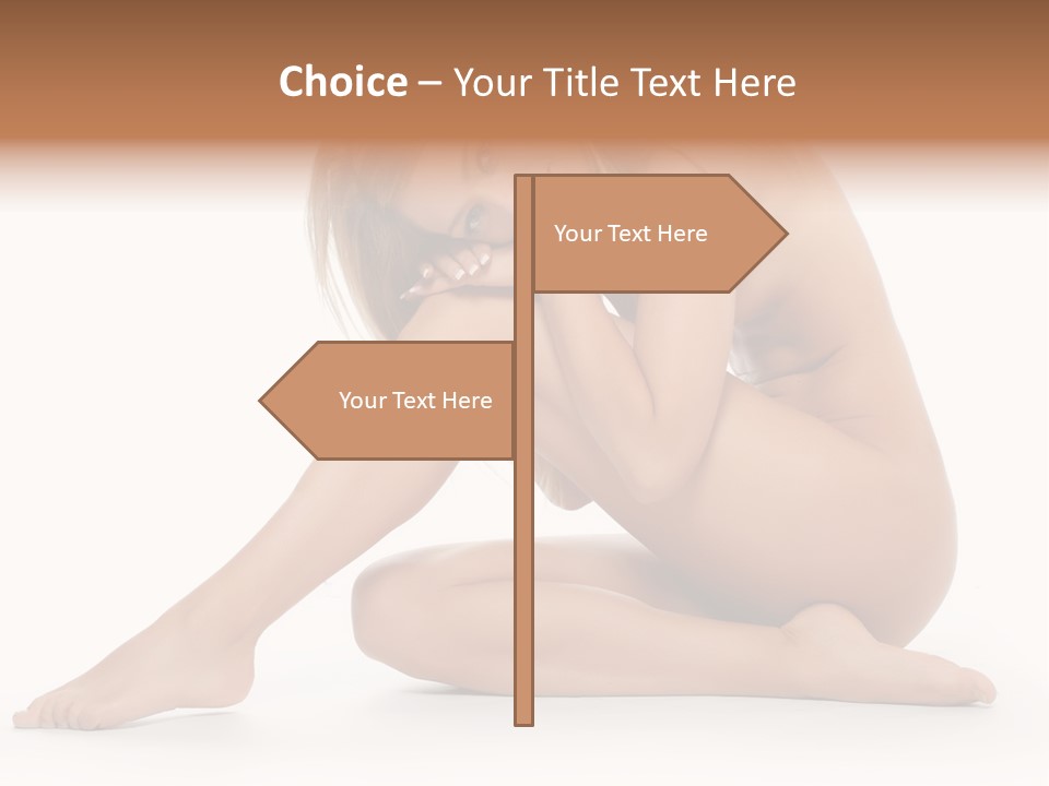 A Nude Woman Is Posing For A Picture PowerPoint Template