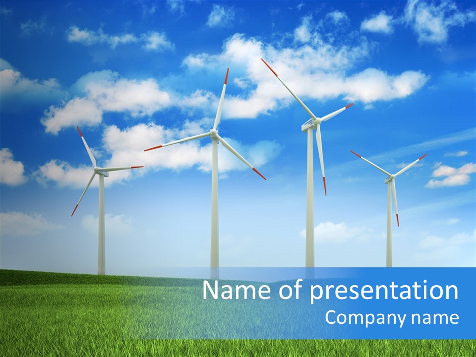 Wind Power Power Landscape PowerPoint Template