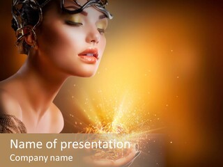 Fashion Yellow Magic PowerPoint Template