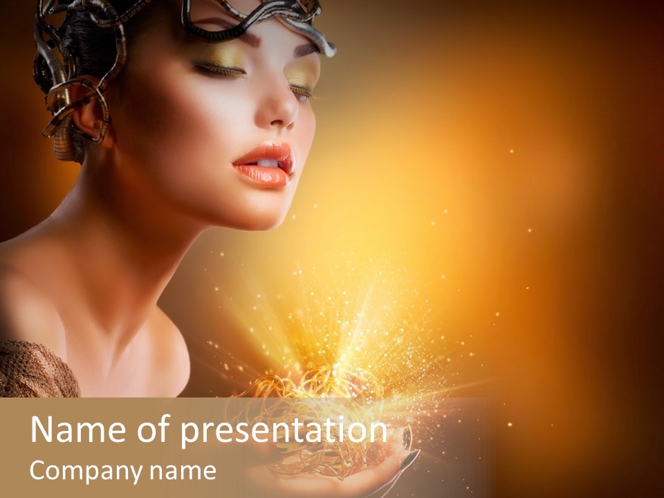 Fashion Yellow Magic PowerPoint Template